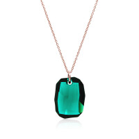 Crystal &amp; Silver Halskette Graphic in versch. Farben