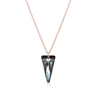 Crystal & Silver Halskette Spike in versch. Farben