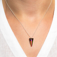 Crystal &amp; Silver Halskette Spike in versch. Farben