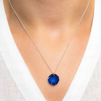 Crystal &amp; Silver Halskette Classic Cut in versch. Farben