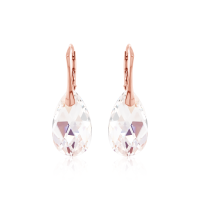Crystal &amp; Silver Ohrh&auml;nger Pear in versch. Farben