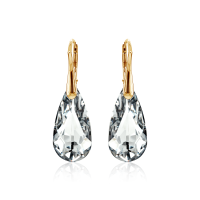 Crystal & Silver Ohrhänger Tear in versch. Farben