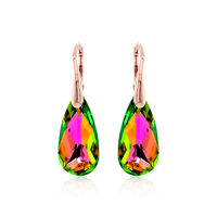 Crystal & Silver Ohrhänger Tear in versch. Farben