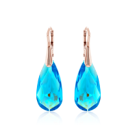 Crystal & Silver Ohrhänger Tear in versch. Farben