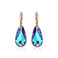 Crystal & Silver Ohrhänger Tear in versch. Farben