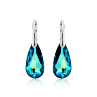 Crystal & Silver Ohrhänger Tear