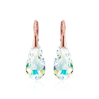 Crystal & Silver Ohrhänger Tear