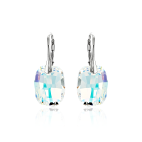 Crystal &amp; Silver Ohrh&auml;nger Graphic Aurora Borealis