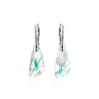 Crystal & Silver Ohrhänger Wing Aurora Borealis
