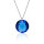 Crystal &amp; Silver Halskette Classic Cut Sapphire