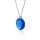 Crystal &amp; Silver Halskette Classic Cut Sapphire