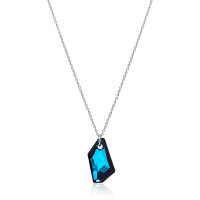 Crystal &amp; Silver Halskette de ART Bermuda Blue