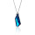 Crystal & Silver Halskette de ART Bermuda Blue