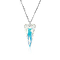Crystal &amp; Silver Halskette Spike Aurora Borealis