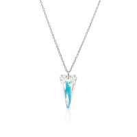 Crystal &amp; Silver Halskette Spike Aurora Borealis