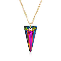 Crystal &amp; Silver Halskette Spike in versch. Farben