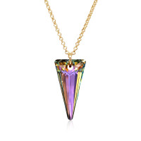 Crystal & Silver Halskette Spike in versch. Farben