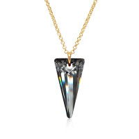 Crystal & Silver Halskette Spike in versch. Farben