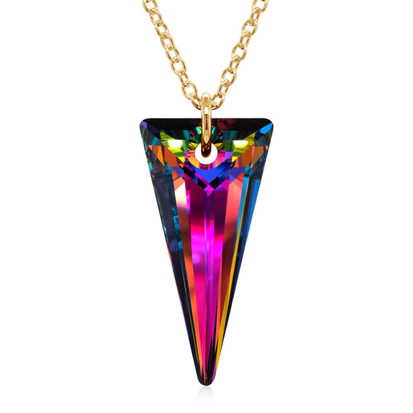 Crystal & Silver Halskette Spike in versch. Farben