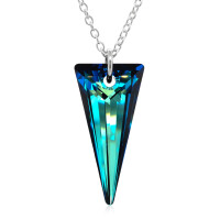 Crystal &amp; Silver Halskette Spike in versch. Farben