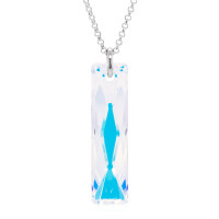 Crystal &amp; Silver Halskette Baguette