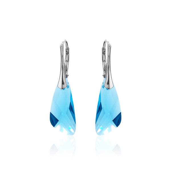 Crystal & Silver Ohrhänger Wing Aquamarine