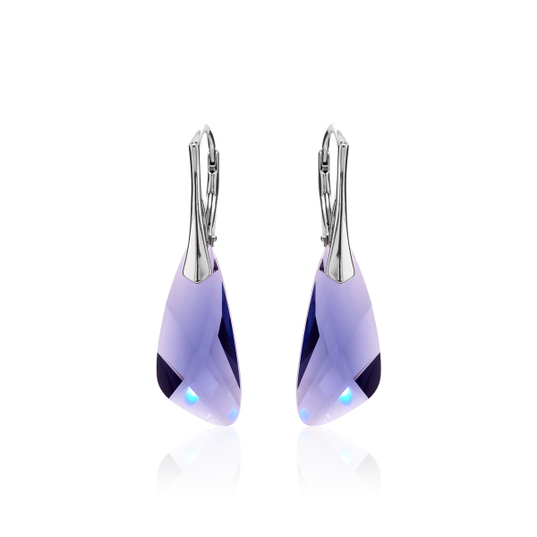 Crystal & Silver Ohrhänger Wing Tanzanit