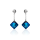 Crystal & Silver Ohrstecker Princess Cut