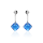 Crystal & Silver Ohrstecker Princess Cut