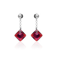 Ohrstecker mit Swarovski Kristall PRINCESS CUT Amethyst...