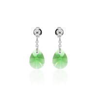 Crystal & Silver Ohrstecker mini Pear
