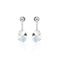 Crystal &amp; Silver Ohrstecker mini Pear