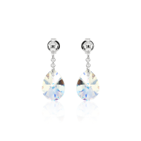 Crystal & Silver Ohrstecker mini Pear