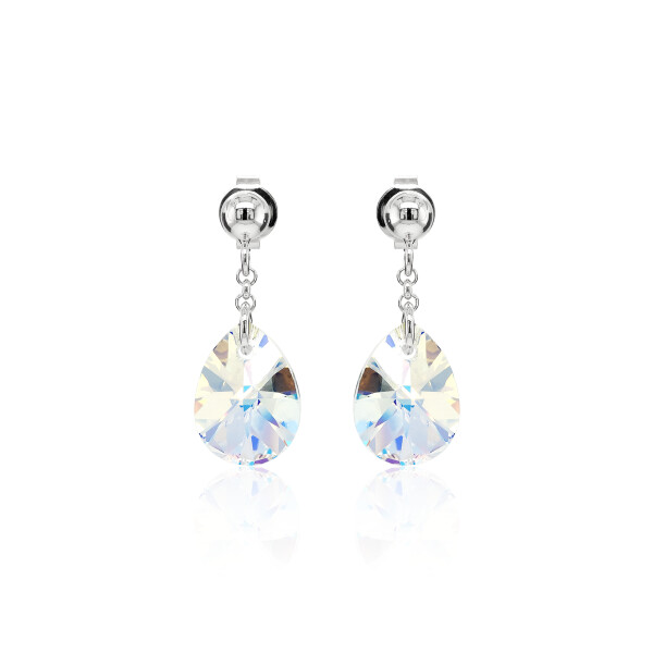 Ohrstecker mit Swarovski Kristall MINI PEAR Aurora Borealis