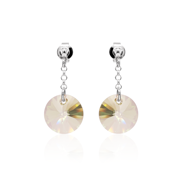 Crystal & Silver Ohrstecker Rivoli Luminous Green