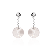 Crystal & Silver Ohrstecker Rivoli Silver Shadow