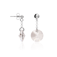 Crystal &amp; Silver Ohrstecker Rivoli Silver Shadow