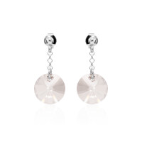 Ohrstecker mit Swarovski Kristall RIVOLI Silver Shadow