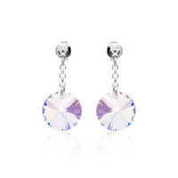Crystal & Silver Ohrstecker Rivoli Aurora Borealis
