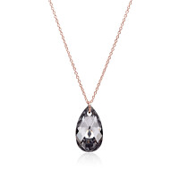 Crystal &amp; Silver Halskette Pear in versch. Farben