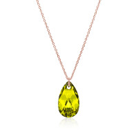 Crystal &amp; Silver Halskette Pear