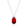 Crystal & Silver Halskette Pear in versch. Farben