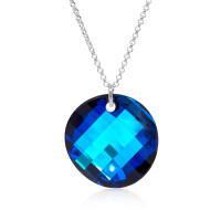 Crystal &amp; Silver Halskette Twist in versch. Farben