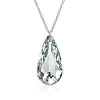 Crystal &amp; Silver Halskette Tear