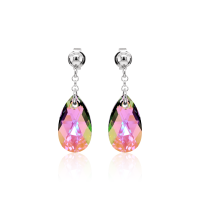 Crystal &amp; Silver Ohrstecker Pear