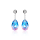 Crystal &amp; Silver Ohrstecker Pear Aquamarine Shimmer