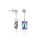 Crystal & Silver Ohrstecker Emerald Cut Vitrail Light