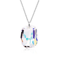 Crystal &amp; Silver Halskette Graphic Aurora Borealis