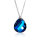 Crystal &amp; Silver Halskette Twist Bermuda Blue