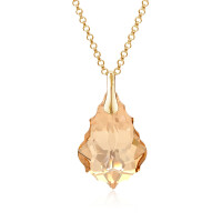 Crystal & Silver Halskette Baroque in versch. Farben